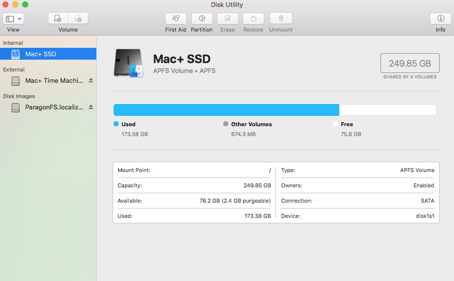 MacOS High Sierra APFS Supports Third-Party SSDs