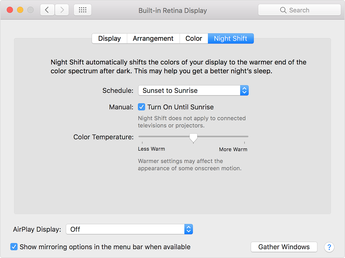 Night Shift feature for older unsupported Macs